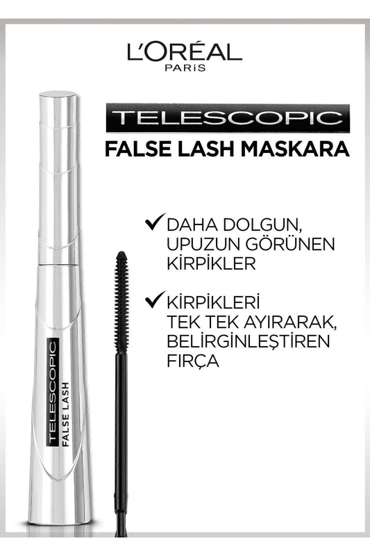 L'Oreal Paris Paris False Lash Telescopic Fiber Siyah Maskara