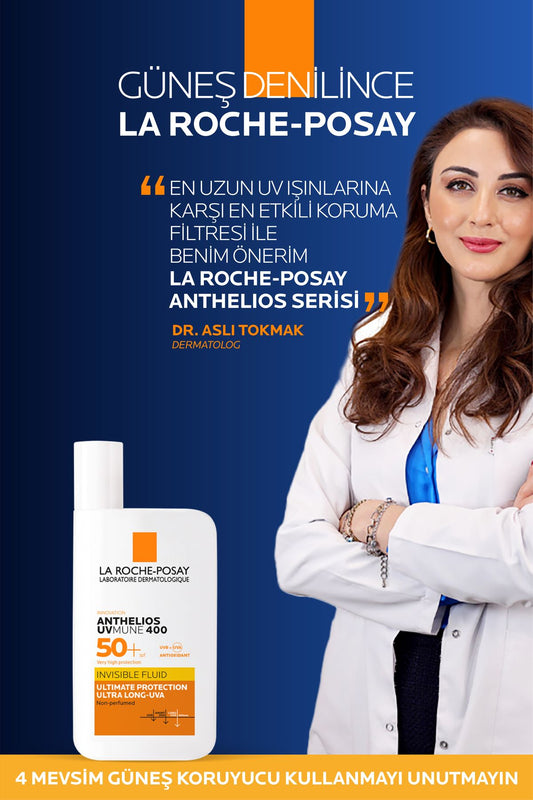 La Roche Posay Anthelios Uvmune 400 Invisible Fluid Tüm Cilt Tipleri için SPF50+ Yüz Güneş Kremi 50 ml