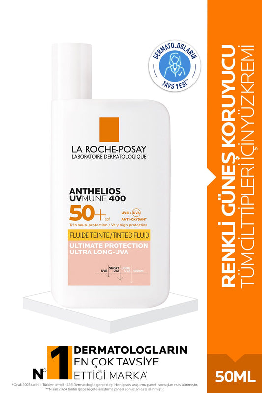 La Roche Posay Anthelios UVMUNE 400 İnvisible Fluid Renkli Güneş Koruyucu SPF50+ 50ml
